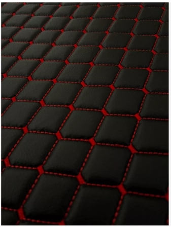 Black with red stitching